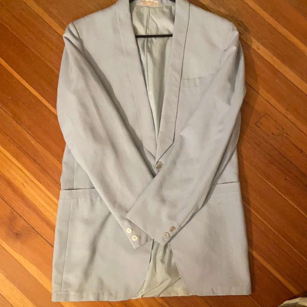 Light blue thrifted oversized blazer